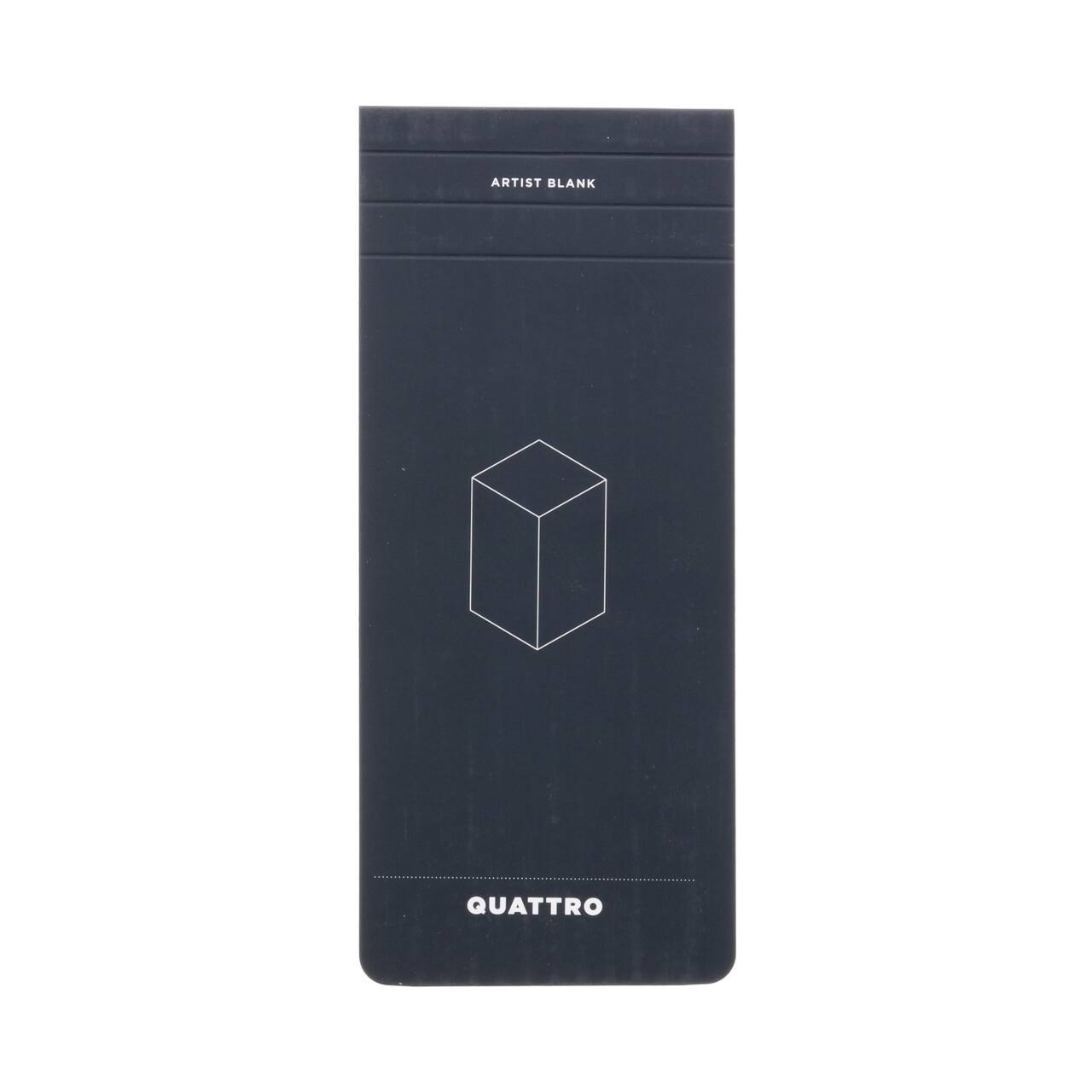 Global Art Quattro Black Blank Journal, 3.5" x 8.25"